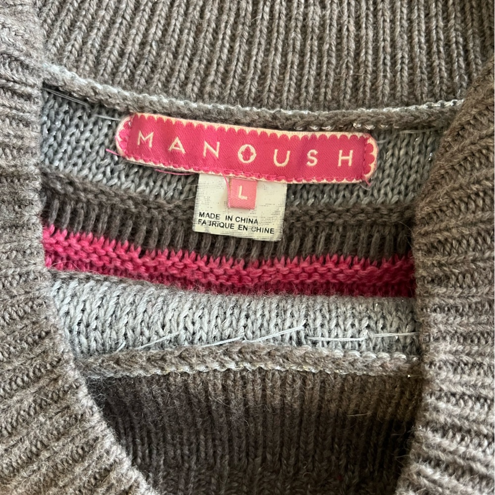 Manoush ANTHROPOLOGIE Sequined Knit Sweater Dress Lambswool Women’s Large - Picture 7 of 8